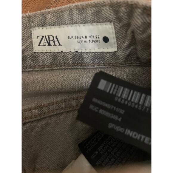 ZARA High Waist Wide Leg Jeans 0 32" ins - Picture 7 of 11